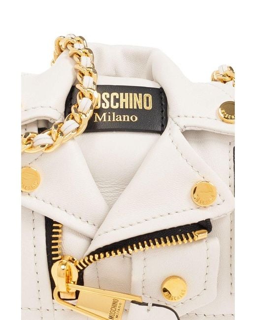 Moschino Metallic Leather Shoulder Bag,