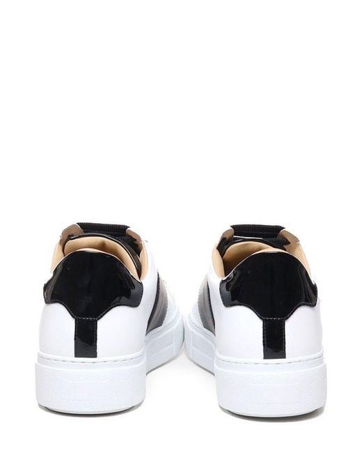 Philipp Plein White Round-toe Lace-up Sneakers for men