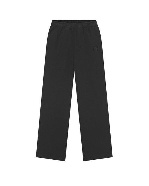 Maison Kitsuné Black Bold Fox Head Patch Relaxed Jogger Pants for men