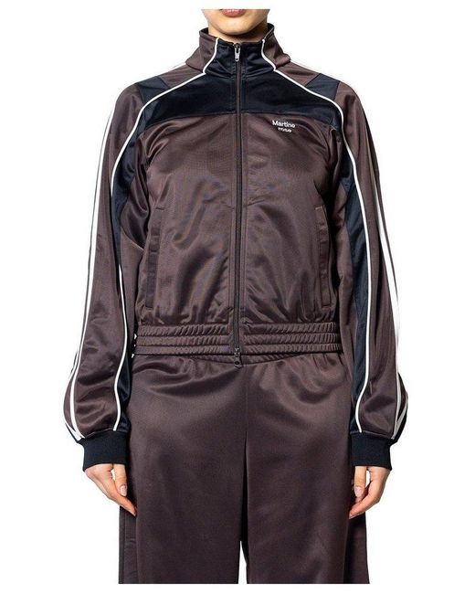 Martine Rose Brown Shrunken Track Jacket for men