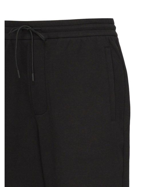 Emporio Armani Black Cotton Jogging Trousers for men