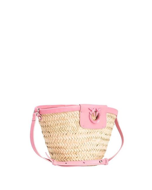 Pinko Pink Love Summer Interwovened Bucket Bag
