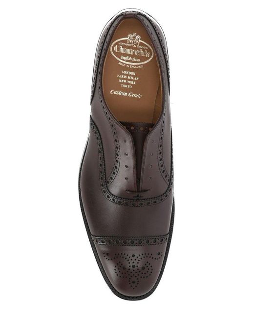Church's Brown Brogue Batai Lace-Up Shoes for men