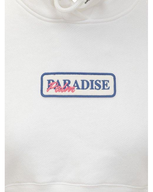 Palm Angels White Paradise Sweatshirt