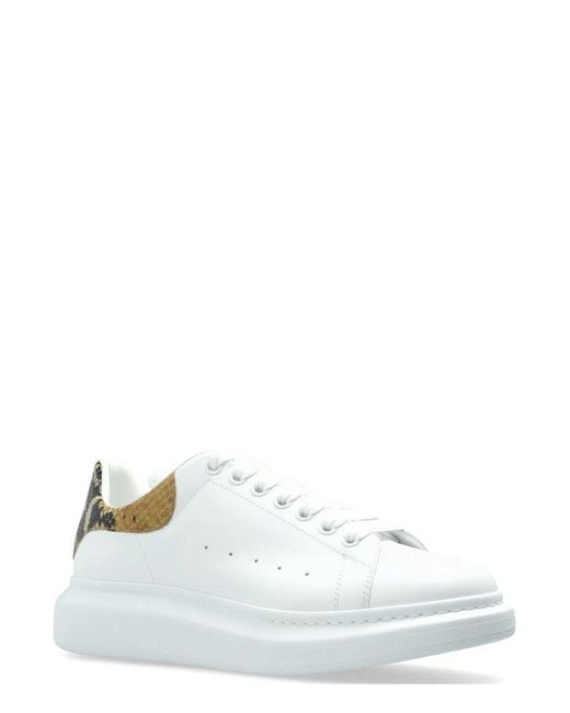 Alexander McQueen White Printed Oversized Low-Top Sneakers for men