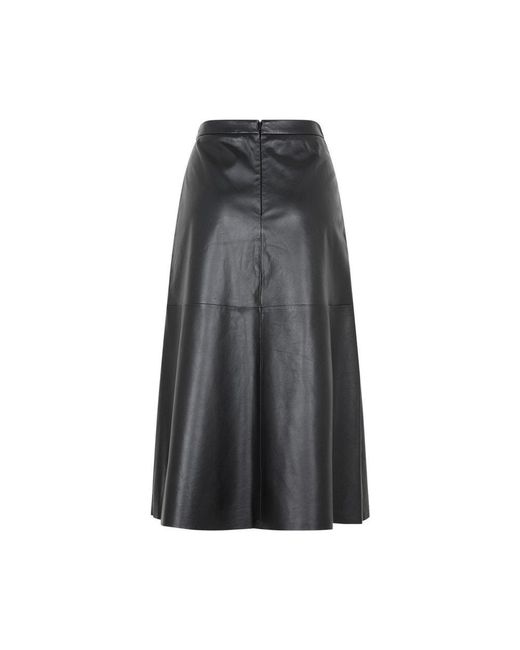 Max Mara Gorizia Leather Skirt in Black | Lyst Canada