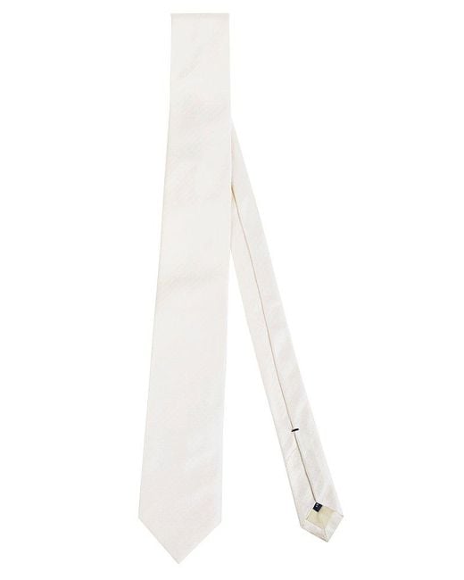 Errico Formicola White Classic Tie for men