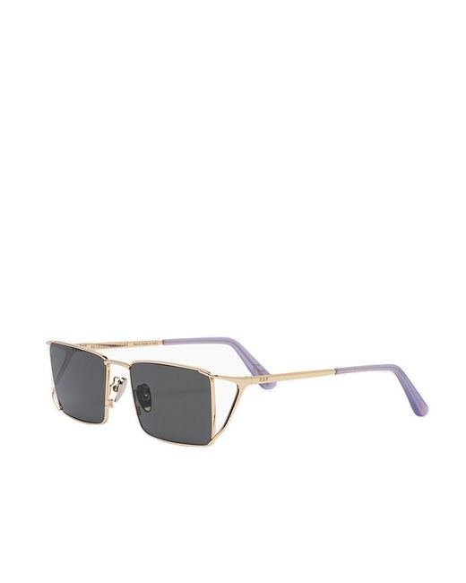Retrosuperfuture Gray Atlas Rectangular Frame Sunglasses for men