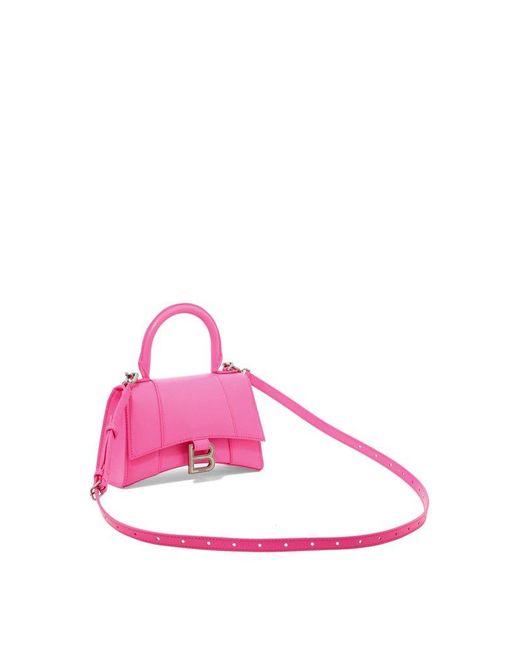 Balenciaga Pink Hourglass Xs Tote Bag