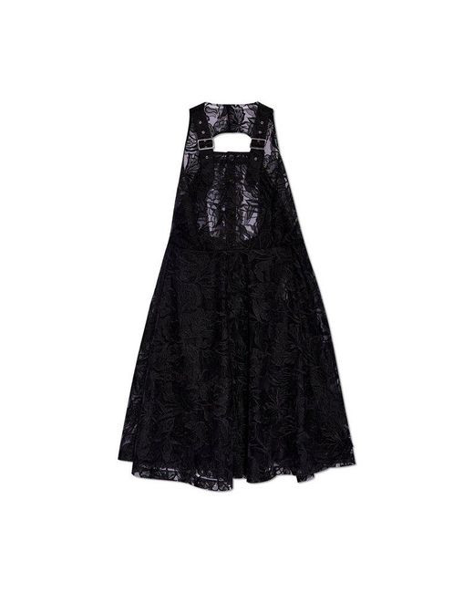 Noir Kei Ninomiya Black Lace Sleeveless Midi Dress