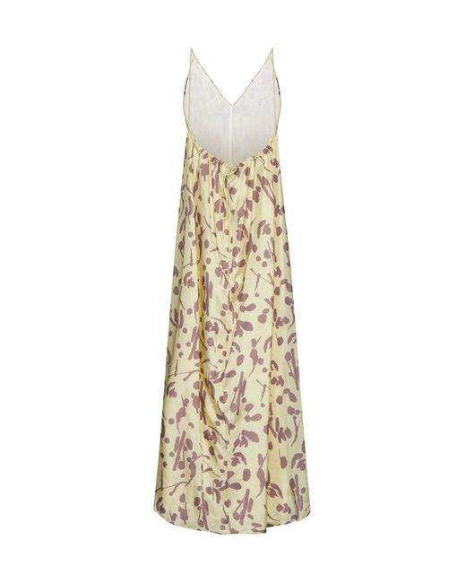 Alysi Metallic Abstract Printed Sleeveless Dress