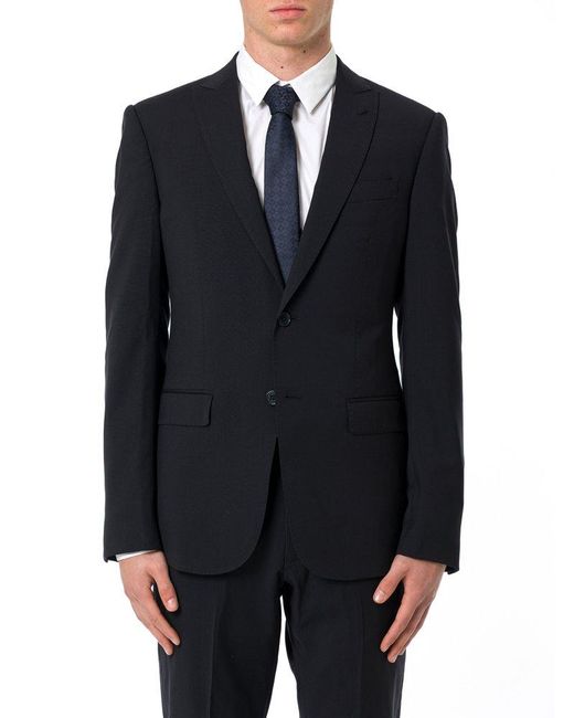 Emporio Armani Black Single-Breasted Tailored Suit for men
