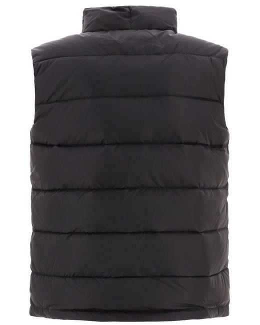 Aspesi Black Funnel-Neck Padded Gilet