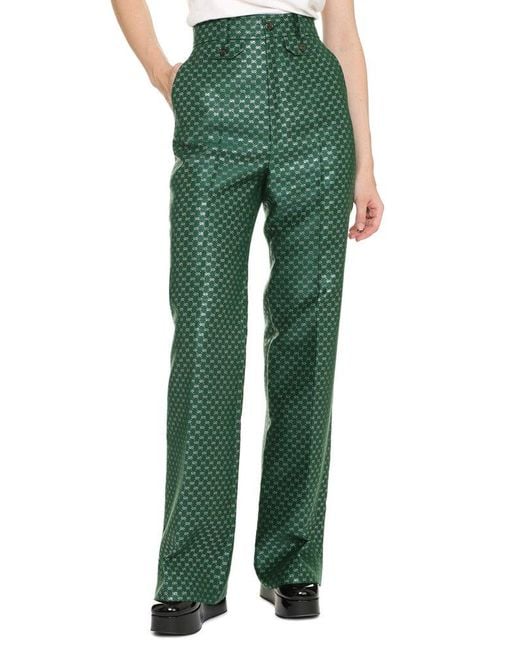 Gucci Green Flared Trousers