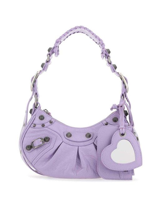 Balenciaga Le Cagole Zipped Xs Shoulder Bag in Purple | Lyst Canada