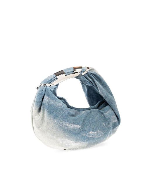 DIESEL Blue ‘Grab-D Hobo Small’ Denim Shoulder Bag
