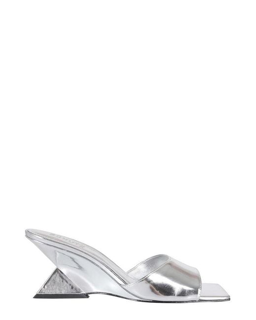 SCHUTZ SHOES White Abbie Sculpt Mules