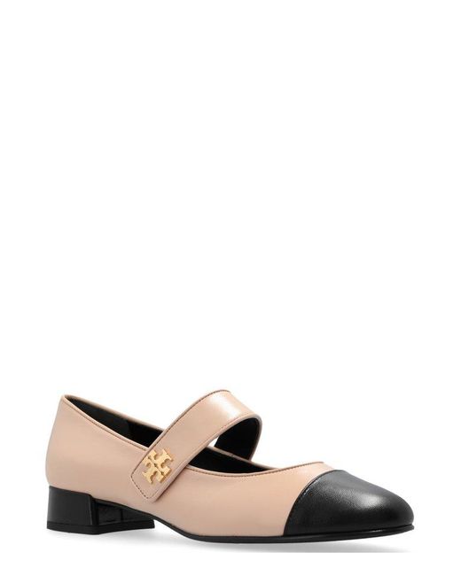 Tory Burch Natural Cap-Toe Mary Jane Heel Ballet 25Mm/ Scarpe Basse Rose