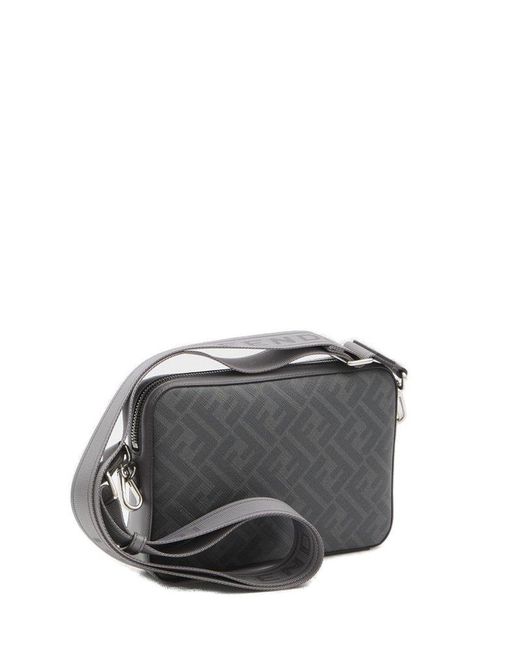 Fendi Diagonal Ff Printed Camera Case in Gray for Men | Lyst