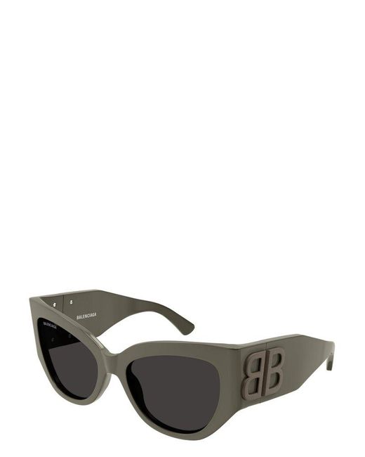 Balenciaga Gray Butterfly Frame Sunglasses