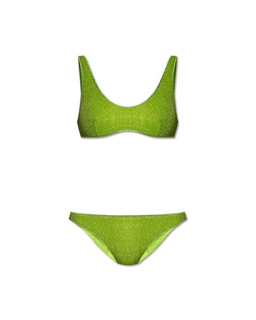 Oseree Green Lumiere Shimmer Bikini Set