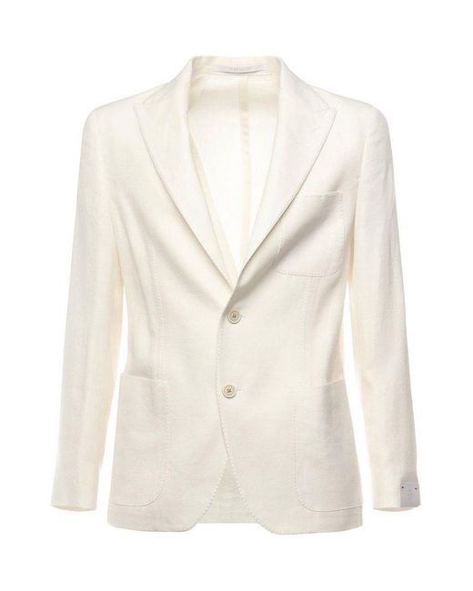 Eleventy White Soft Blazer Jacket for men
