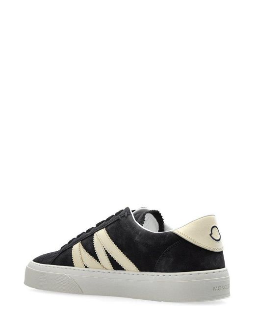 Moncler Black Monaco2 Low-Top Trainers for men