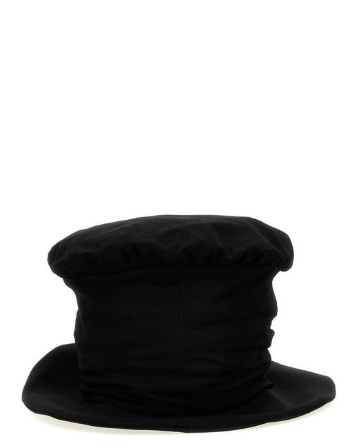 Yohji Yamamoto Black High Crown Hats for men