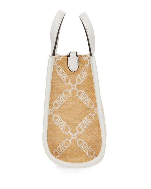 MICHAEL Michael Kors Natural Gigi Empire Logo Jacquard Tote Bag