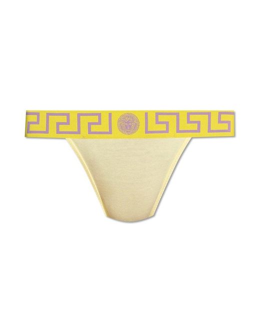 Versace Yellow Cotton Thongs