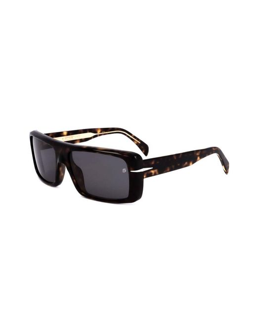 David Beckham Black Rectangular Lens Full Rim Sunglasses for men