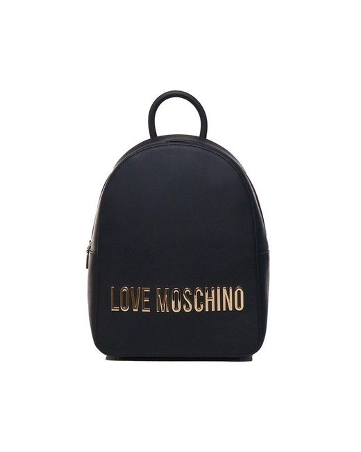 Moschino Blue Backpack With Logo