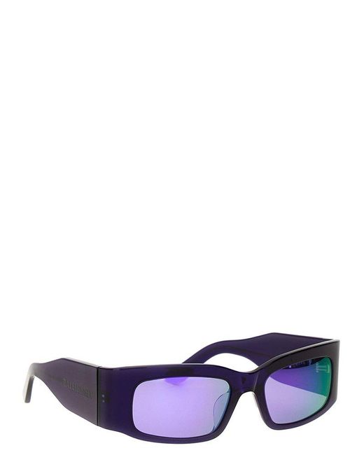 Balenciaga Blue Paper Rectangle Sunglasses