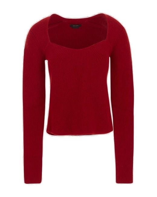 Isabel Marant Red Bailey Knit Shirt