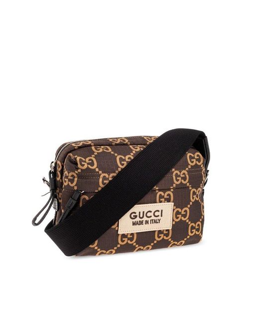 Gucci Black Shoulder Bag With Monogram, for men