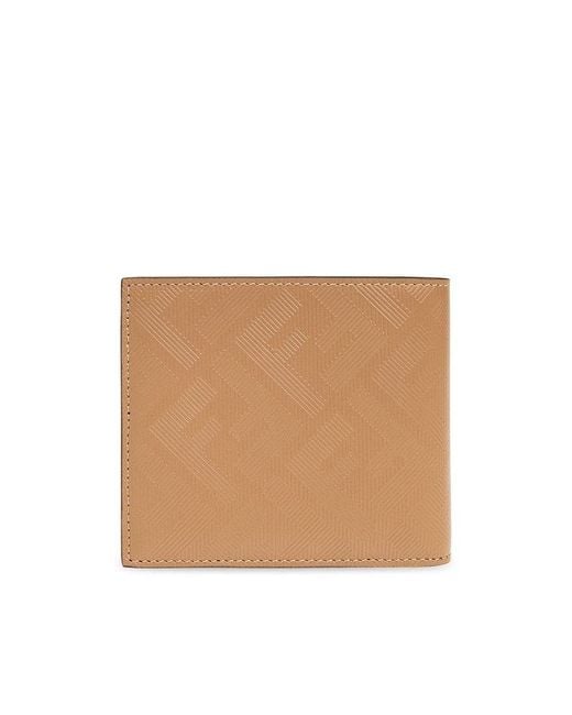 Fendi Natural Bifold Wallet With Logo, for men