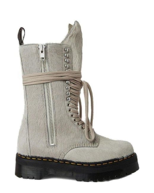 Rick Owens Off-white Dr. Martens Edition Pony Hair Boots in Gray for Men |  Lyst
