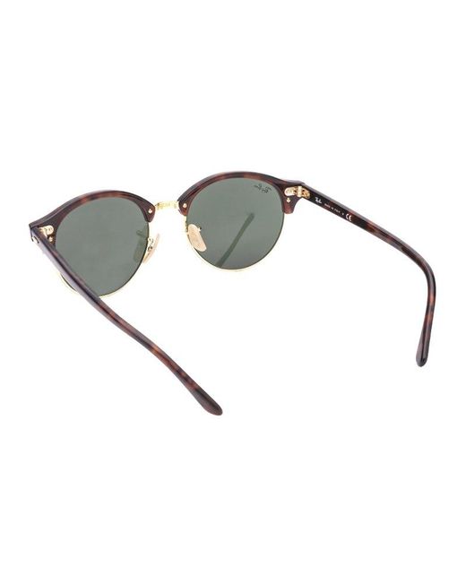 Ray-Ban Gray Clubround Classic Round Frame Sunglasses