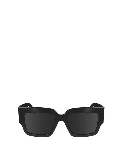 Victoria Beckham Black Rectangular Frame Sunglasses