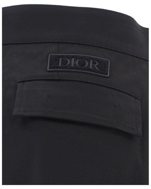 Dior Blue Zip Detailed Cargo Pants for men