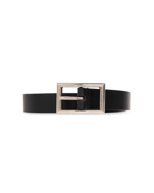 Saint Laurent Black Leather Belt, for men