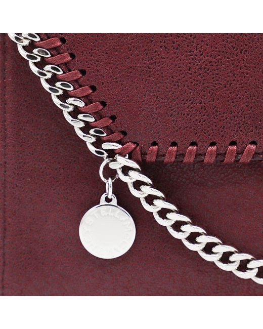 Stella McCartney Purple Falabella Logo Charm Mini Crossbody Bag