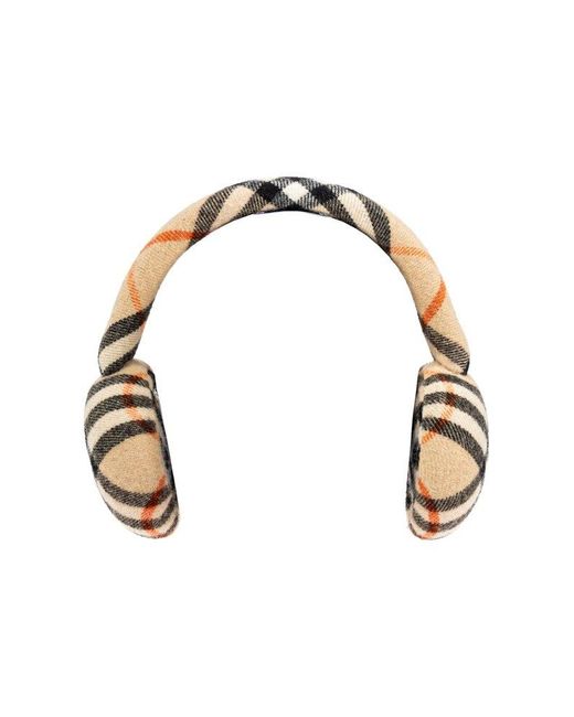 Burberry Multicolor Check Pattern Slip-On Ear Muffs