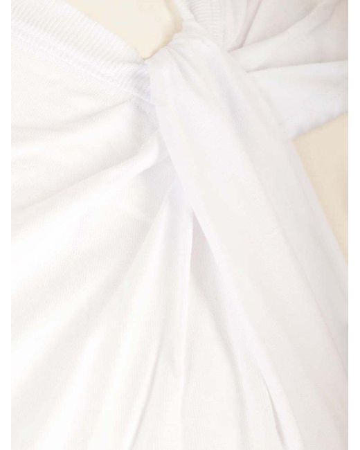 Isabel Marant White Nayda Asymmetric-sleeved T-shirt