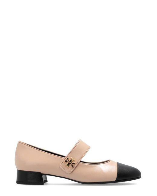 Tory Burch Natural Cap-Toe Mary Jane Heel Ballet 25Mm/ Scarpe Basse Rose