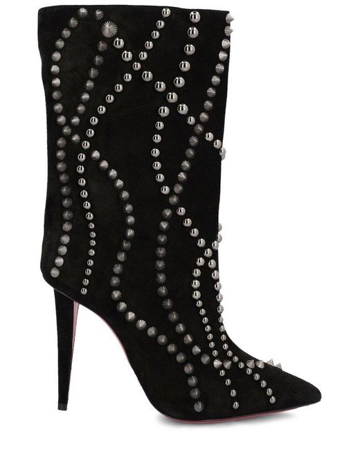 Christian Louboutin Black Astrilarge Booty Pika Spikes Boots