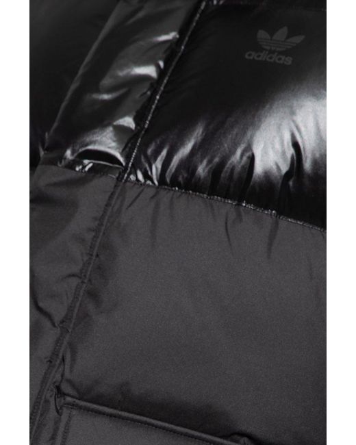 Adidas Originals Black Down Jacket With Logo for men