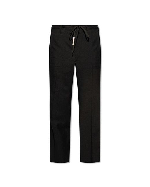 Marni Black Pleat-front Trousers for men
