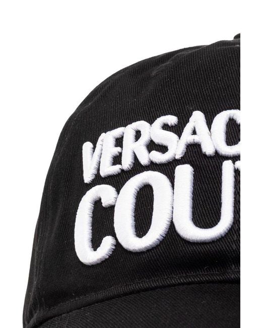 Versace Black Baseball Cap With Logo for men