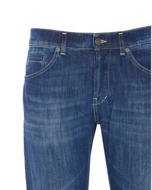 Dondup Blue Denim Jeans Classic Fit for men